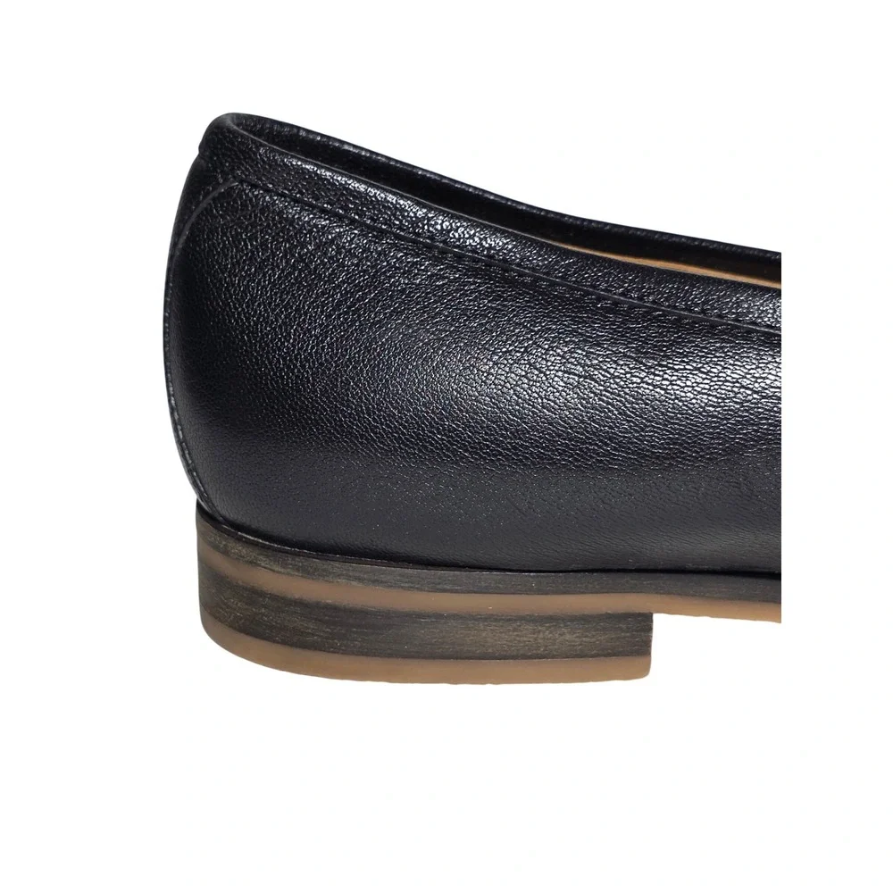 Gucci Jordaan Horsebit Loafers Black Leather Web Stripe 569473 Mens 7.5